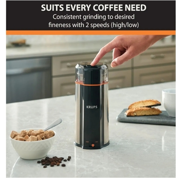 Krups Black and Silver Coffee Grinder NEW - Picture 3 of 11
